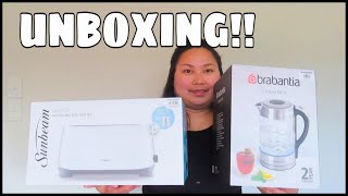 UNBOXING  BRABANTIA Kettle  SUNBEAM Toaster  Bani NZ [upl. by Icyaj]