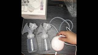 Real Bubee Double Electric Breast Pump how to assemble and use plus tips [upl. by Ynettirb254]