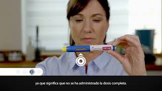 Instrucciones sobre como administrarse Aimovig usando la pluma precargadaautoinyector Sureclick [upl. by Baun]