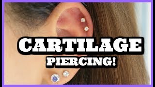 Watch a Double Cartilage Piercing doublehelix [upl. by Nylesoj676]