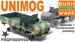 UNIMOG Kit Build amp Paint in Rhodesian Army Bush War Colors Bush Wars Rhodesia Ep 1 [upl. by Padegs]