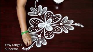 Episode 17Basic Small Easy Rangoli amp Kolam designs  Muggulu ముగ్గులు  रंगोली [upl. by Gearalt750]