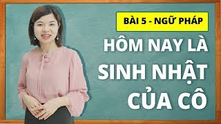 Học tiếng Nhật online  Ngữ pháp N5 bài 5 Hôm nay là sinh nhật của cô Học tiếng Nhật cơ bản [upl. by Cirtemed]