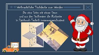 Tischdecke zum Wenden aus Weihnachtlichen Stoffen [upl. by Carlita]