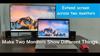 Extend the display  Make Two Monitors Show Different Things  Dual Monitor Setup [upl. by Leelaj]