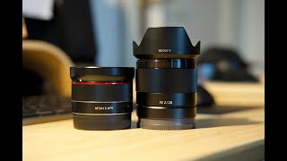 Budget Battle Sony 28mm f2 vs Samyang 24mm f28 [upl. by Akeenat]