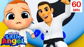 Karate Black Belt Song  1 Hour of Little Angel Exercise Nursery Rhymes [upl. by Anib409]