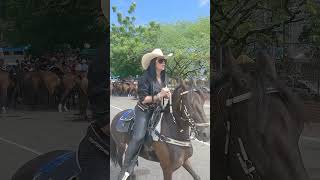 The Most Beautiful Women Riding in Neiva shortshorts horse horses caballos horseriding rodeo [upl. by Johppa]