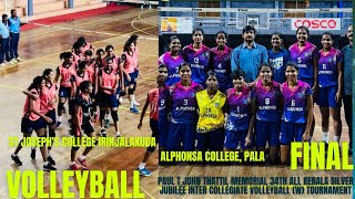 St Josephs College Irinjalakuda Vs Alphonsa College Pala  Final  Volleyball Live volleyball [upl. by Arymas]