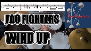 Foo Fighters  Wind Up  Drum Cover With SHEET MUSIC [upl. by Nyl351]