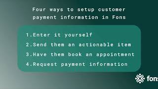 Four Ways to Setup Customer Payment Method in Fons [upl. by Haggar]