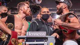 HIGHLIGHTS • Canelo Álvarez vs Caleb Plant • WEIGHIN amp FACE OFF • MGM Grand Garden Arena [upl. by Nivar]