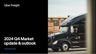 Uber Freight Market Update  November 7 [upl. by Akemet]