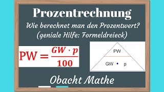 Wie berechnet man den Prozentwert PROZENTRECHNUNG  Übungsaufgaben mit Lösungen  ObachtMathe [upl. by Greenberg]