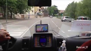 on board Ambulanza 118 in emergenza  Italian ambulance responding [upl. by Hulbard]