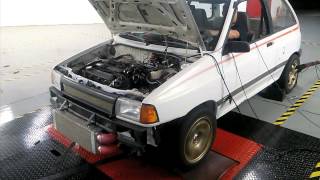 Matts Festiva w 18l Turbo Mazda GTR swap MS2  SQC Tuning [upl. by Annaicul]