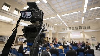 Conferenza Stampa di presentazione degli interventi di restauro del Baldacchino di San Pietro [upl. by Kuo]