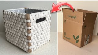 WHY BUY EXPENSIVE BASKETS IN STORES WHEN YOU CAN MAKE IT YOURSELF  IDEA FROM CARDBOARD [upl. by Tireb]