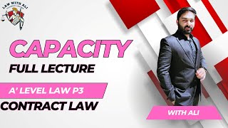 Capacity Minors only  A level  Law 9084  Contract Law  Paper 3  Lecture [upl. by Eusassilem]