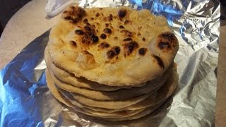 How to make Indian Takeaway Naan bread no yeast or tandoor recipe [upl. by Ahsayn]