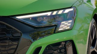 New Audi RS3 Sedan 2022  MATRIX LED Animation  With Checkered Flag [upl. by Alyacim438]