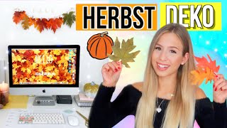 HERBST DEKO IDEEN 2018 selber machen 🍁Herbstliche Dekoration für dein Zimmer 🍂 [upl. by Yroc]