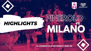 Highlights  Pinerolo 03 Vero Volley Milano  1a giornata ritorno 2223 [upl. by Aplihs]