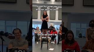 Lea can’t resist the urge to do her old choreo in the Reunion of Spring Awakening rehearsal theatre [upl. by Airdnaz]