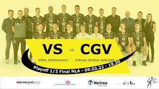 Volley Schönenwerd vs Chênois Genève Volleyball Playoff 12 Final 09032022 1930 Uhr [upl. by Adnhoj]