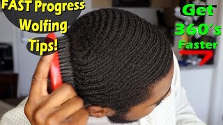 How To Get 360 Waves Faster Wolfing Haircut Tips [upl. by Uhp]