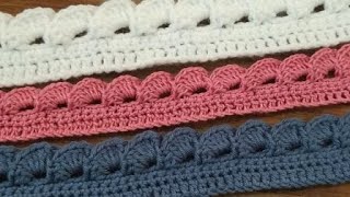 Bordure en relief au crochet [upl. by Ridglee]