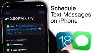 How To Schedule Text Messages On iPhone 2024 [upl. by Lorene]