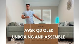 Sony A95K QD OLED Unboxing amp Full Assemble Tutorial  KING OF TVs 2022 [upl. by Nuahsar]