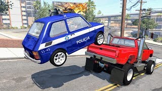 Crazy Police Chases 24  BeamNG Drive Crashes [upl. by Nylodnew]