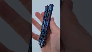 absolutely stunning balisong toxic anodization BLACK Balisong DaPurge [upl. by Anileve]