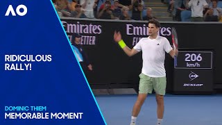 Dominic Thiem Wins JawDropping Point  Australian Open 2024 [upl. by Scammon495]