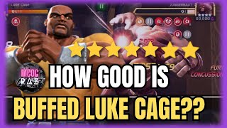 MCOC 7 STAR RANK 1 UNAWAKENED BUFFED LUKE CAGE GAMEPLAY  GOD TIER DAMAGE POTENIAL [upl. by Pederson]