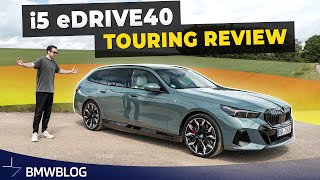 BMW i5Touring Review  FirstEver Electric Touring [upl. by Attiuqehs]