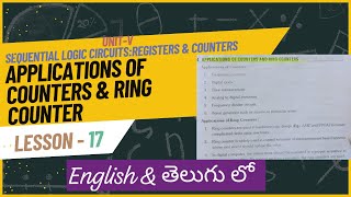 Applications of Counters and Ring Counters in Sequential logic circuits [upl. by Mraz374]