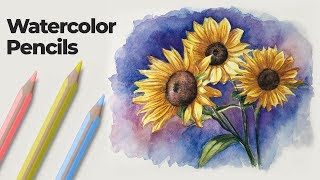 How to Use Watercolor Pencils  Techniques and Demonstration [upl. by Tallbott]