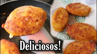 PLÁTANOS RELLENOS DE QUESO plátanos fritos receta con 3 ingredientes [upl. by Ettenrahc]