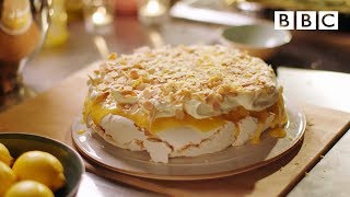 Luscious lemon pavlova recipe  Simply Nigella  BBC [upl. by Narba]