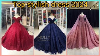 Top stylish partywear gown 👗  Beautiful dress 2024  Trendytips [upl. by Raybin]