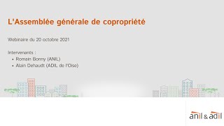 🎥 Webinaire  Lassemblée générale de copropriété [upl. by Eivlys]