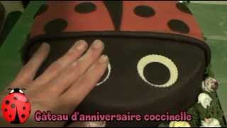 Gâteau danniversaire coccinelle quot La Cuisine De Miss Coco quot [upl. by Enilrac]