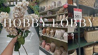 HOBBY LOBBY SHOP WITH ME  NEW FALL DECOR  MAJOR SPRING SALE [upl. by Anez]