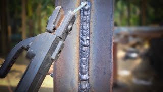 Learn how to weld in 3F position  used 6mm plate and E6013 stick [upl. by Cost]