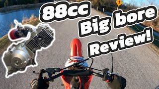 CRF50 88cc big bore kit testing amp review first ride [upl. by Nonnerb]