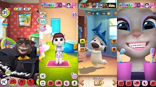 My Talking Tom vs My Talking Angela vs My Talking Hank Gameplay Android ios [upl. by Shamma]