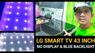 LG 43 INCH SMART TV NO DISPLAY amp BLUE BACKLIGHT [upl. by Codee228]